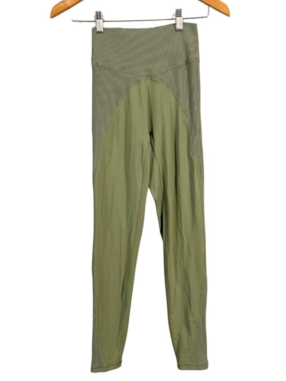 Aerie OFFLINE Goals High Rise Ribbed Leggings Sage Green Medium